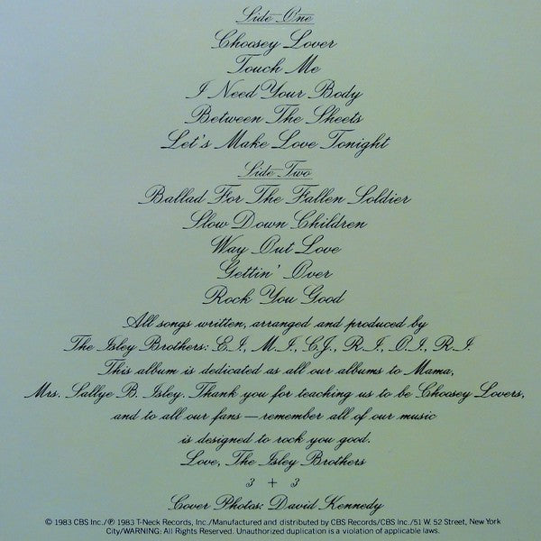 The Isley Brothers : Between The Sheets (LP, Album, RE)