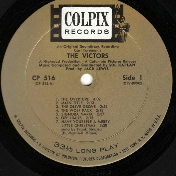 Sol Kaplan : The Victors - Original Soundtrack Recording (LP, Album, Mono)