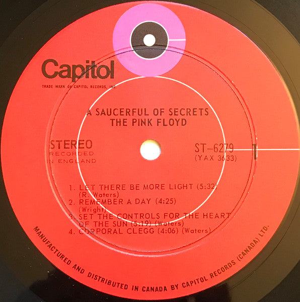 Pink Floyd : A Saucerful Of Secrets (LP, Album, Rep)