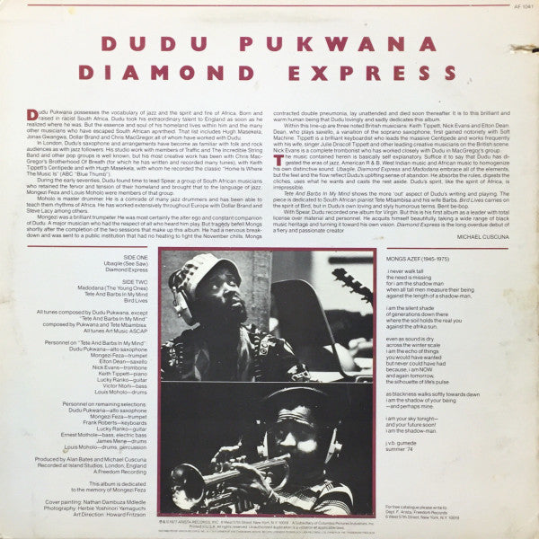 Dudu Pukwana : Diamond Express (LP, Album)