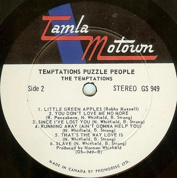 The Temptations : Puzzle People (LP, Album)