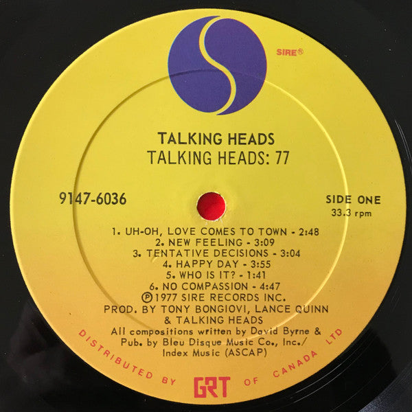 Talking Heads : Talking Heads: 77 (LP, Album)