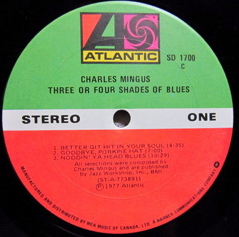 Charles Mingus : Three Or Four Shades Of Blues (LP, Album)