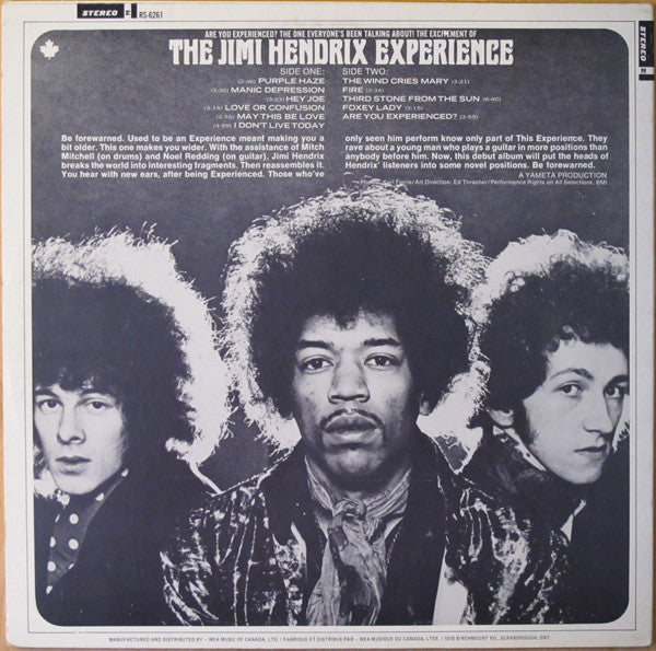 The Jimi Hendrix Experience : Are You Experienced (LP, Album, RE)