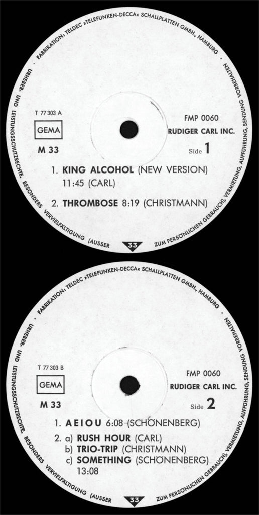 Rüdiger Carl Inc. : King Alcohol (New Version) (LP, RE)
