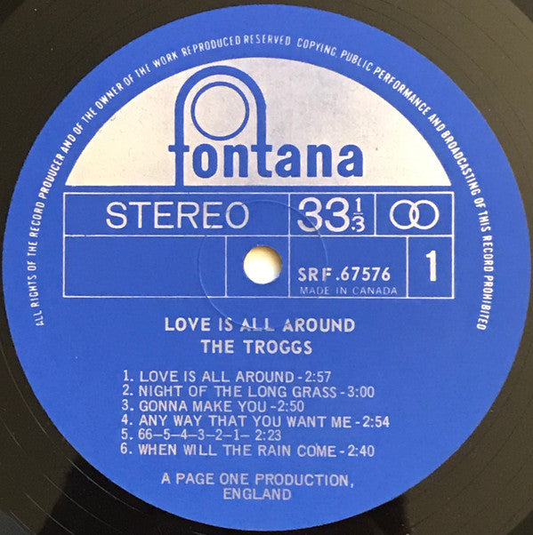 The Troggs : Love Is All Around (LP, Album)