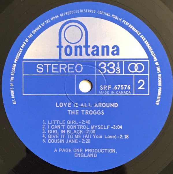 The Troggs : Love Is All Around (LP, Album)