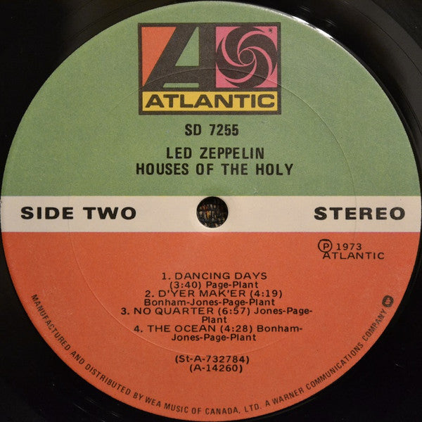 Led Zeppelin : Houses Of The Holy (LP, Album, Gat)