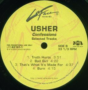 Usher : Confessions (Selected Tracks) (LP, Promo, Smplr)