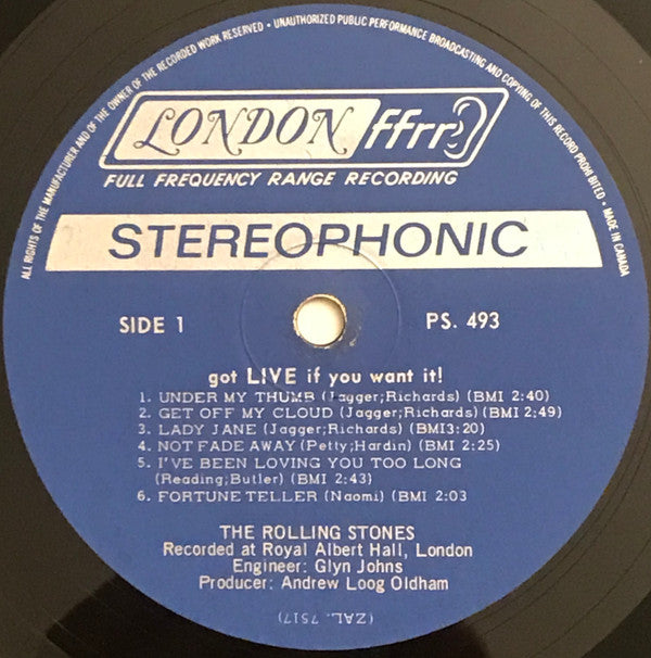 The Rolling Stones : Got Live If You Want It! (LP, Album)