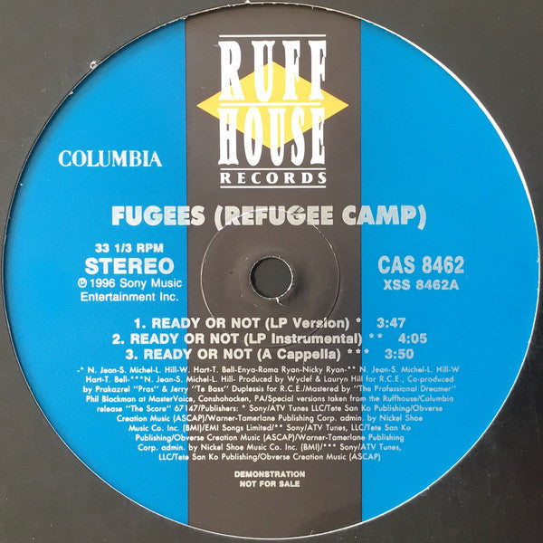 Fugees : Ready Or Not (12", Promo)