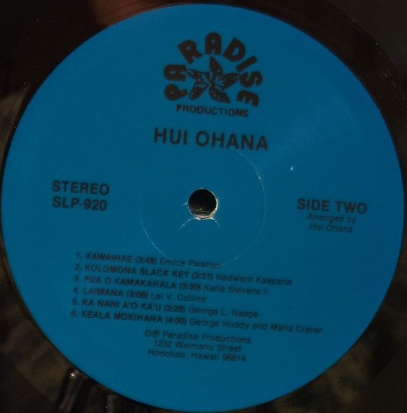 Hui Ohana : Hui Ohana (LP, Album)