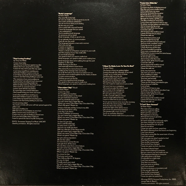 Isaac Hayes : Chocolate Chip (LP, Album)