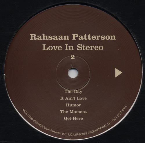 Rahsaan Patterson : Love In Stereo (LP, Album, Promo)