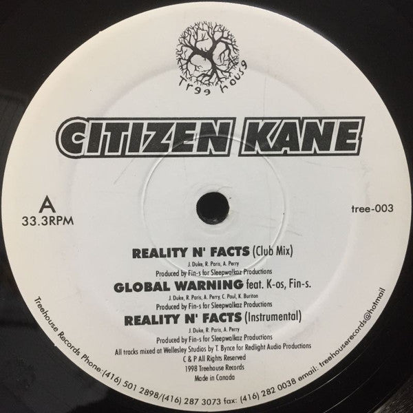 Citizen Kane (2) : Reality N' Facts (12")