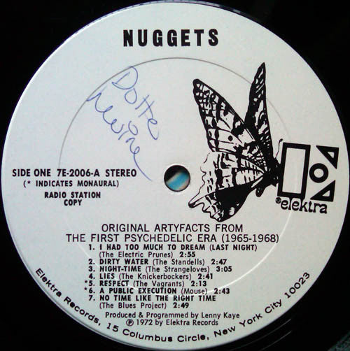 Various : Nuggets (Original Artyfacts From The First Psychedelic Era 1965-1968) (2xLP, Comp, Promo)