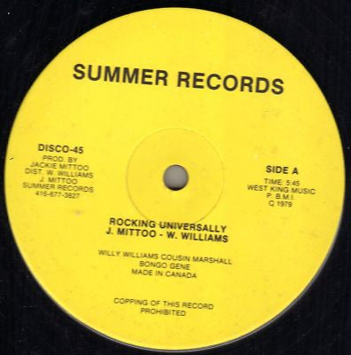 Jackie Mittoo - Willi Williams : Rocking Universally (12")
