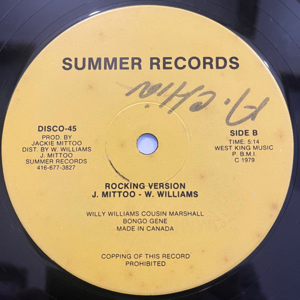 Jackie Mittoo - Willi Williams : Rocking Universally (12")