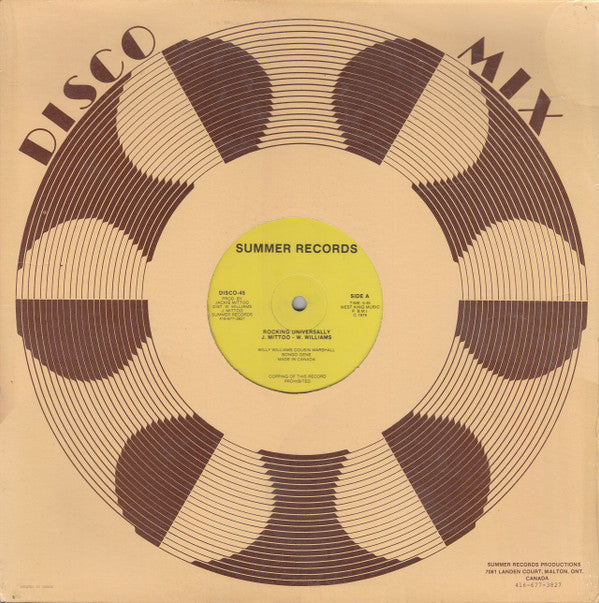 Jackie Mittoo - Willi Williams : Rocking Universally (12")