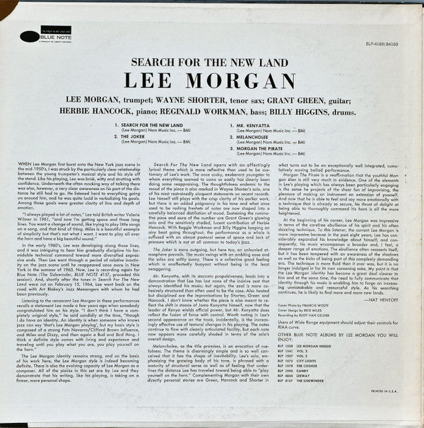 Lee Morgan : Search For The New Land (LP, Album, RE)
