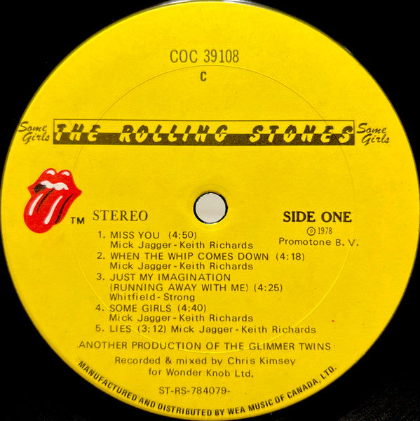 The Rolling Stones : Some Girls (LP, Album, 1st)