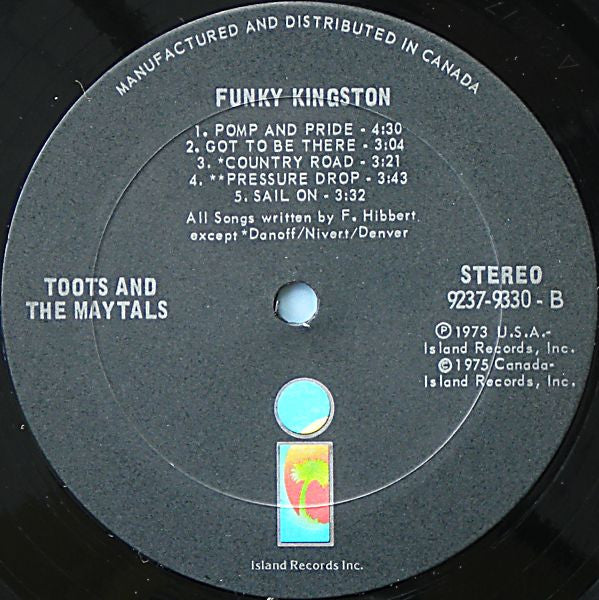 Toots & The Maytals : Funky Kingston (LP, Album, Mon)