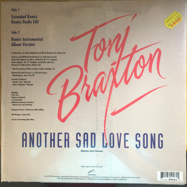 Toni Braxton : Another Sad Love Song (12")