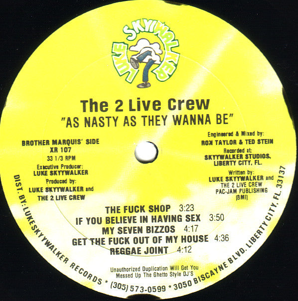 The 2 Live Crew : As Nasty As They Wanna Be (2xLP, Album)
