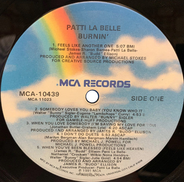 Patti LaBelle : Burnin' (LP, Album)