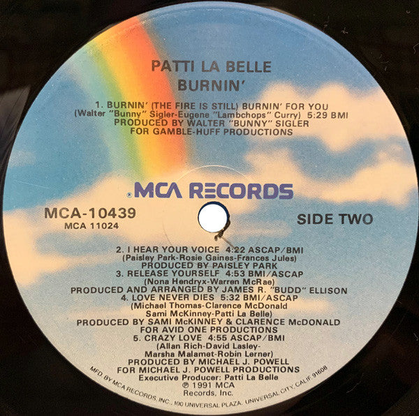 Patti LaBelle : Burnin' (LP, Album)