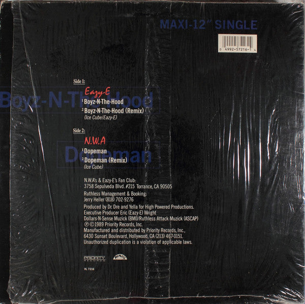 Eazy-E / N.W.A. : Boyz-N-The-Hood / Dopeman (12", Maxi)