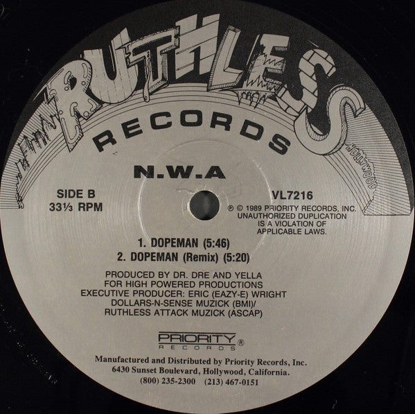 Eazy-E / N.W.A. : Boyz-N-The-Hood / Dopeman (12", Maxi)