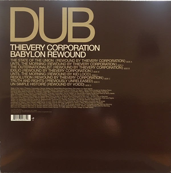 Thievery Corporation : Babylon Rewound (2xLP, Album)