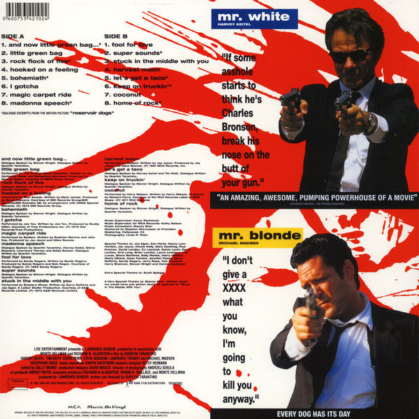 Various : Reservoir Dogs (Music From The Original Motion Picture Soundtrack) (LP, Comp, RE, 180)