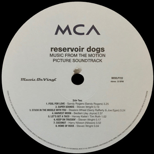 Various : Reservoir Dogs (Music From The Original Motion Picture Soundtrack) (LP, Comp, RE, 180)