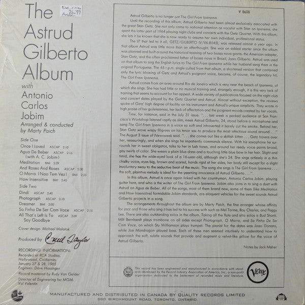 Astrud Gilberto : The Astrud Gilberto Album (LP, Album, Mono)