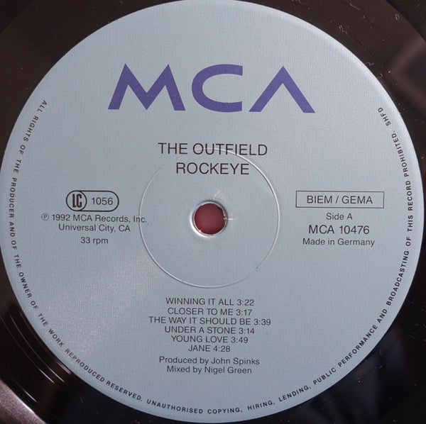 The Outfield : Rockeye (LP, Album)