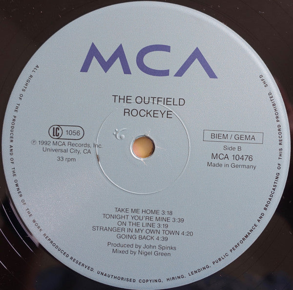 The Outfield : Rockeye (LP, Album)