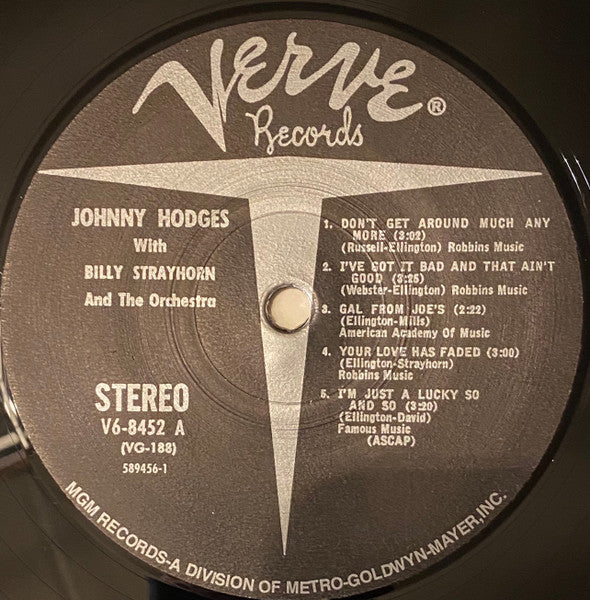 Johnny Hodges With Billy Strayhorn : Johnny Hodges With Billy Strayhorn And The Orchestra (LP, Album, RE, RM, 180)