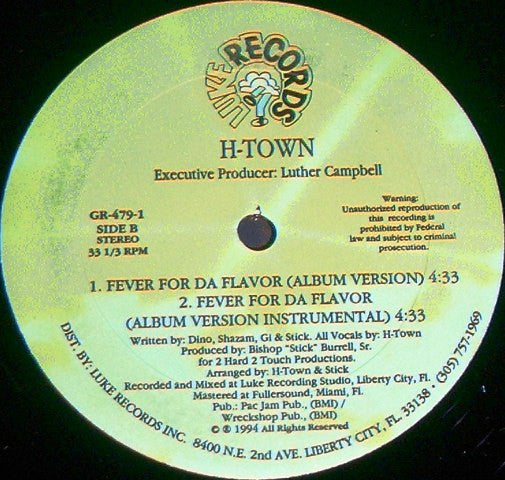 H-Town : Baby I Wanna (12")
