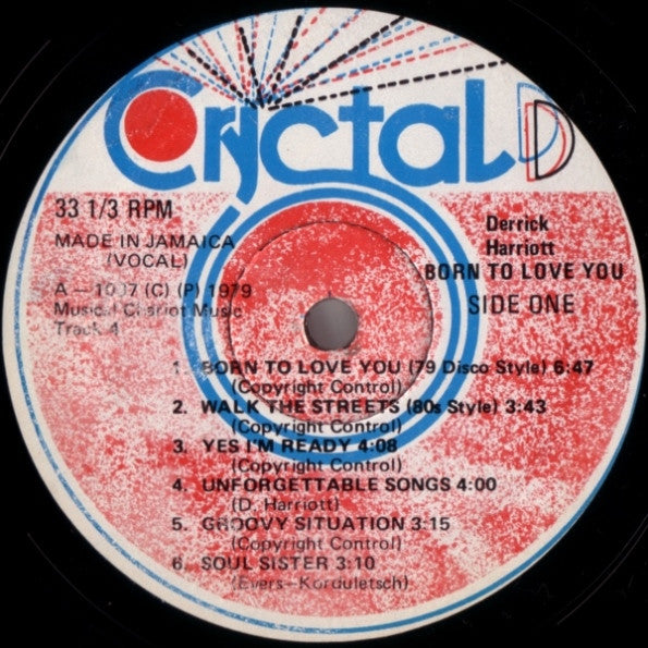 Derrick Harriott : Born To Love You (LP, Album)