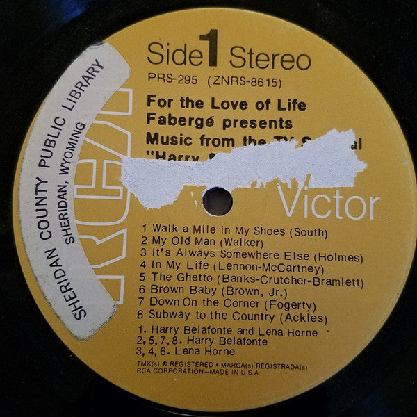 Harry Belafonte And Lena Horne : Harry & Lena (LP)