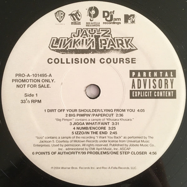 Jay-Z / Linkin Park : Collision Course (12", EP, Promo)