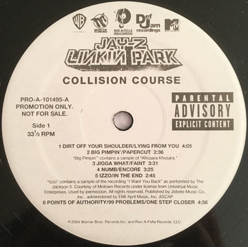 Jay-Z / Linkin Park : Collision Course (12", EP, Promo)