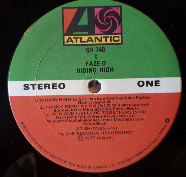 Faze-O : Riding High (LP, Album)