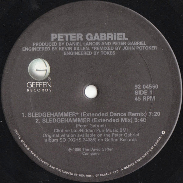 Peter Gabriel : Sledgehammer (12", Maxi)