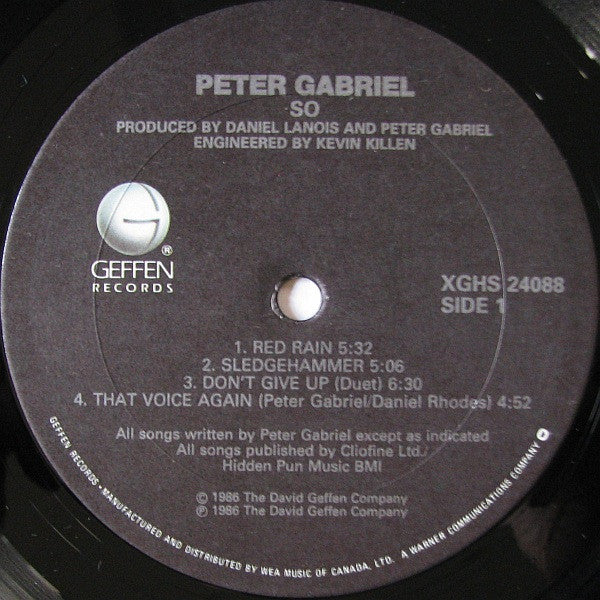 Peter Gabriel : So (LP, Album, Don)