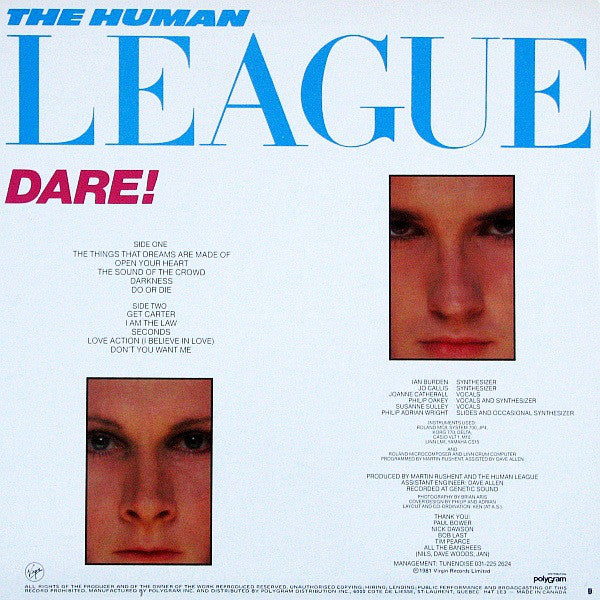 The Human League : Dare! (LP, Album)