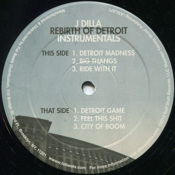 J Dilla : Rebirth Of Detroit Instrumentals (2xLP, Album)