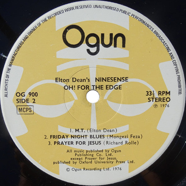 Elton Dean's Ninesense : Oh! For The Edge (LP, Album)